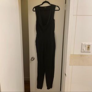 ASOS Black Silk Cowl Neck Draping Jumpsuit Size UK 10/ US 6 EXC